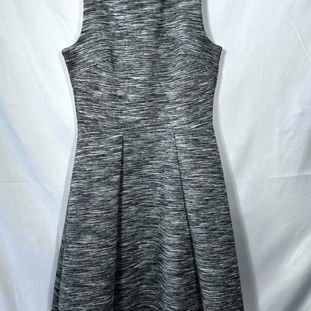 GAP Gray Sheath Midi Dress with Pleated Halter Neckline
